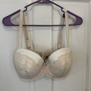 Victorias Secret Dream Angels Demi Bra - 36DD - NWT  Underwire ~Sparkly~ Ivory